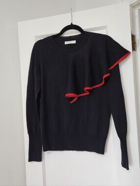 Sandro Paris Ruffle Detail Sweater Size 1 (small)
